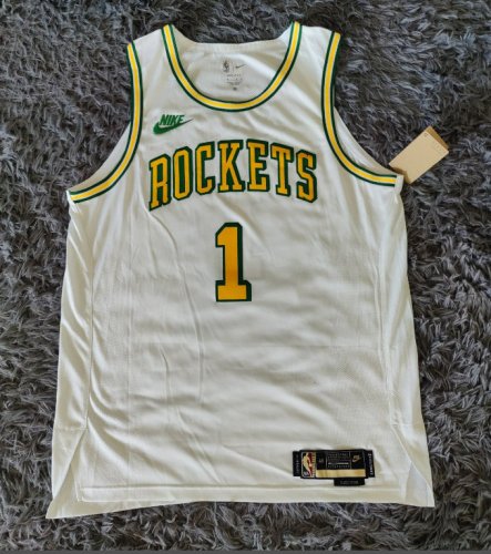 1 Mcgrady Rockets 22-23 throwback jersey white player version